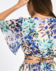 ROBE LONGUE PRISCA FLEURS MULTI BLEU ROBE KOOKAI Mode Kookai