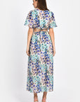 ROBE LONGUE PRISCA FLEURS MULTI BLEU ROBE KOOKAI Mode Kookai