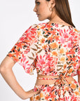 ROBE LONGUE PRISCA FLEURS MULTI ORANGE ROBE KOOKAI Mode Kookai
