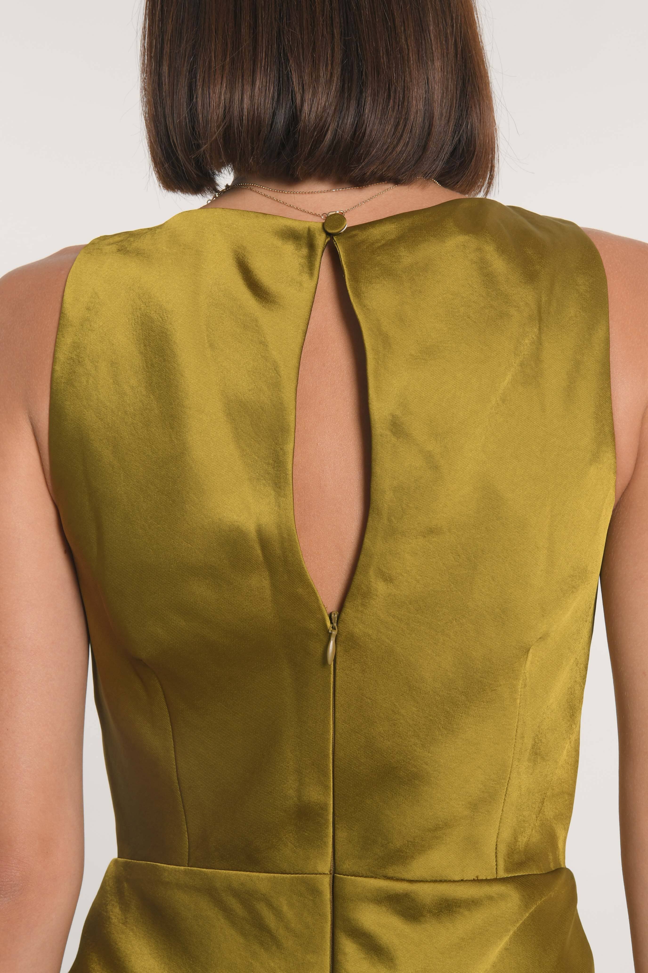 ROBE LONGUE SATIN PATTY BRONZE ROBE KOOKAI Mode Kookai