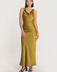 ROBE LONGUE SATIN PATTY BRONZE ROBE KOOKAI Mode Kookai