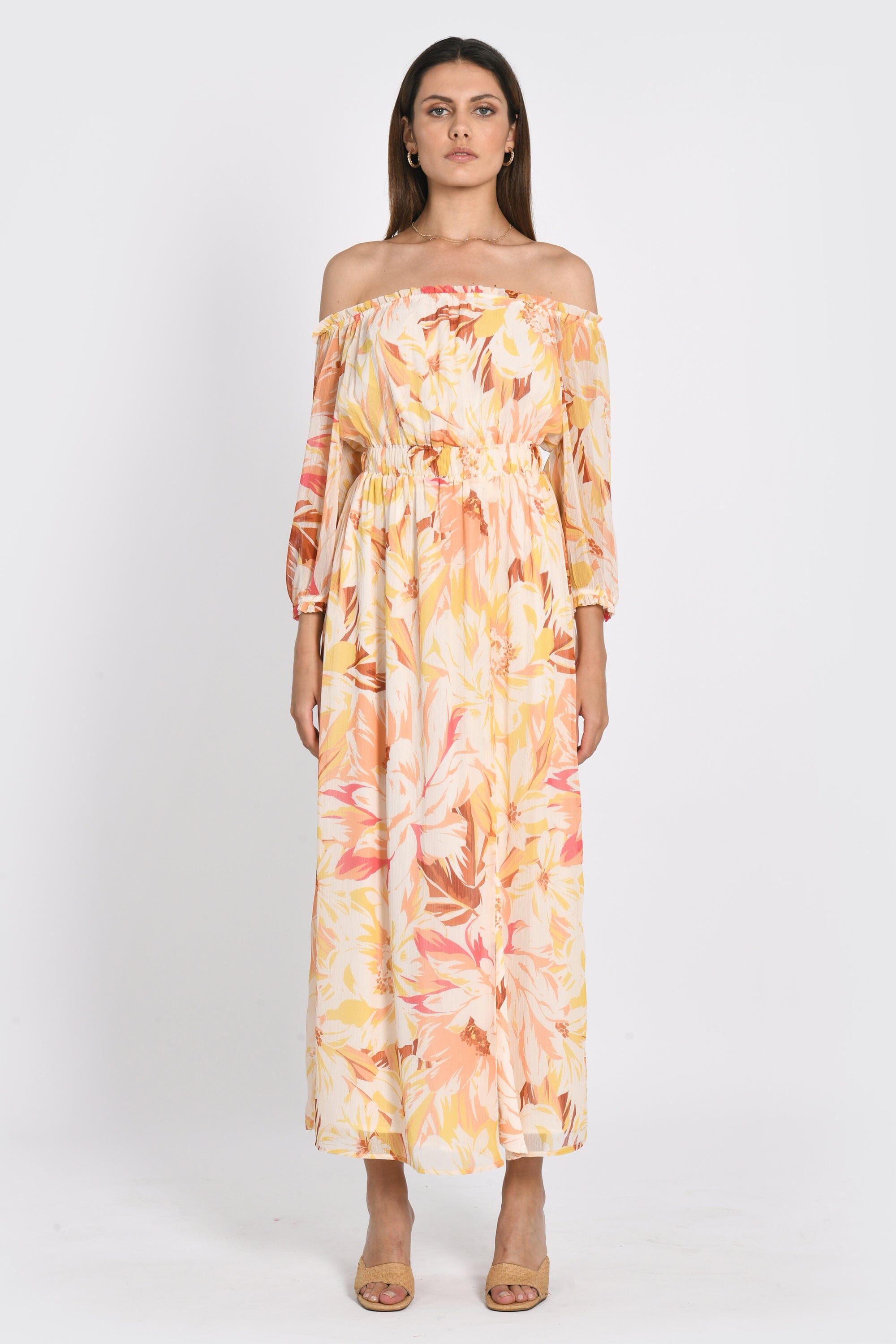 ROBE LONGUE SERENA MULTI BEIGE ROBE KOOKAI Mode Kookai