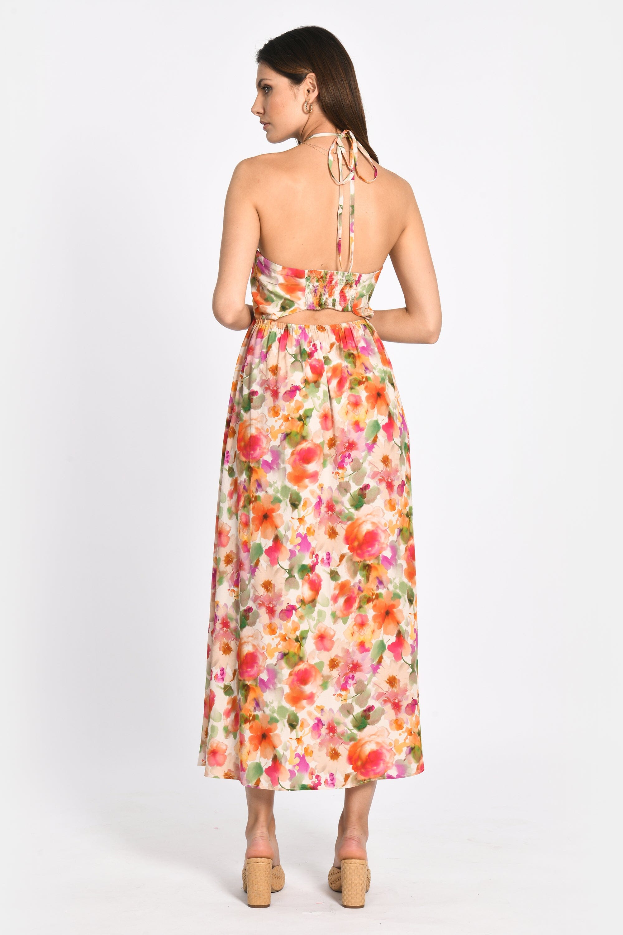 ROBE LONGUE SOPHIE FLORAL MULTICO ROBE NEW KOOKAI Mode Kookai