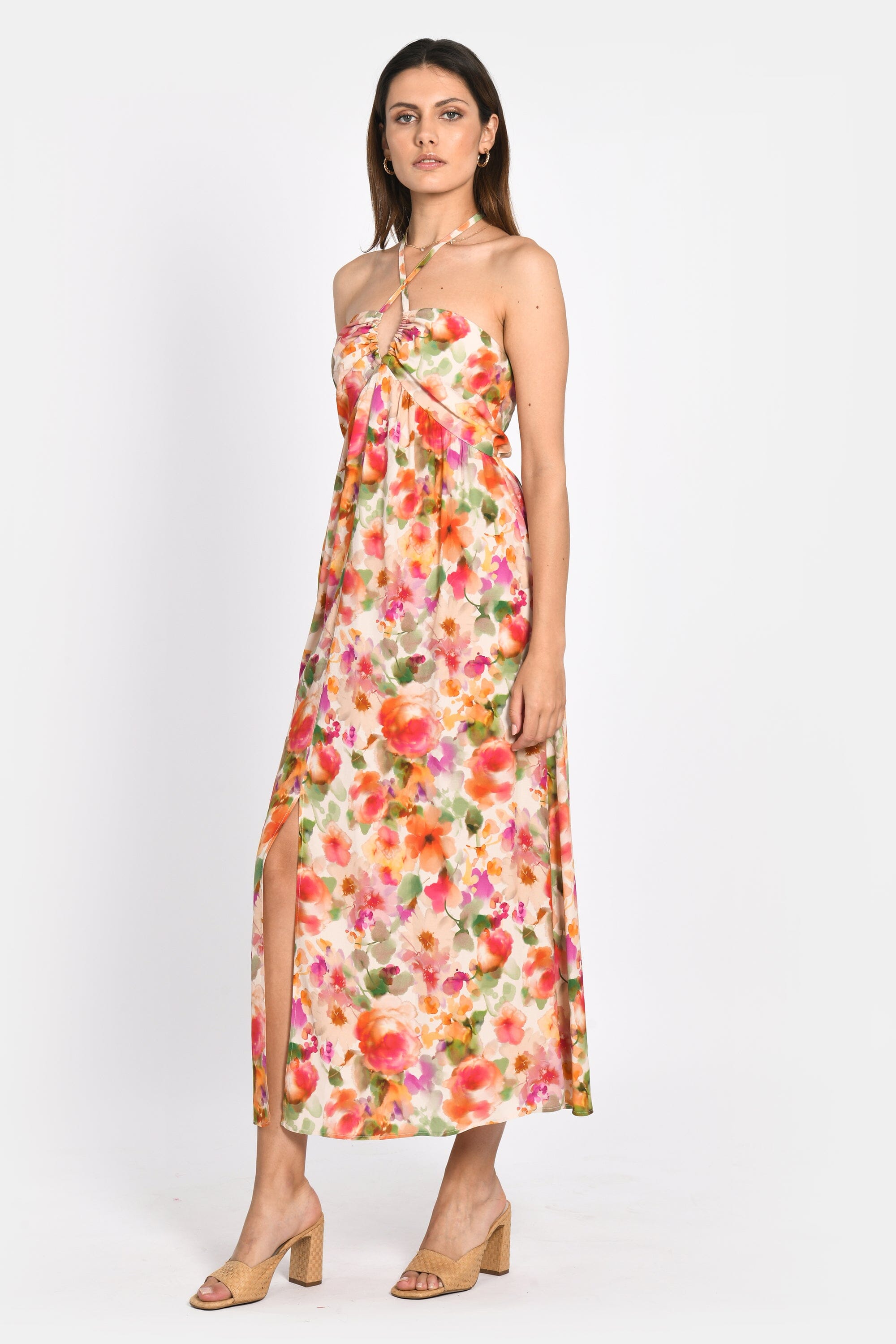 ROBE LONGUE SOPHIE FLORAL MULTICO ROBE NEW KOOKAI Mode Kookai