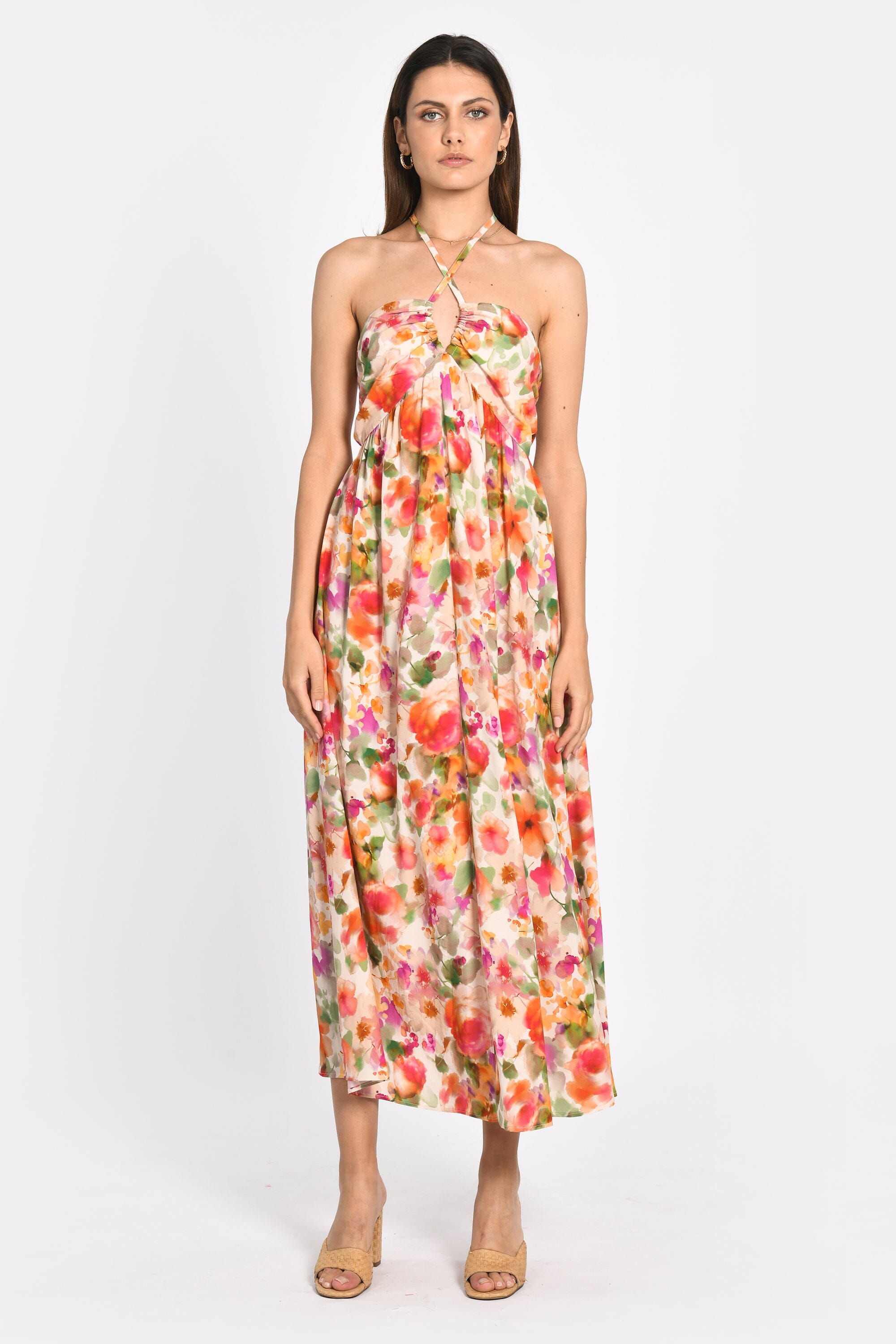 ROBE LONGUE SOPHIE FLORAL MULTICO ROBE NEW KOOKAI Mode Kookai