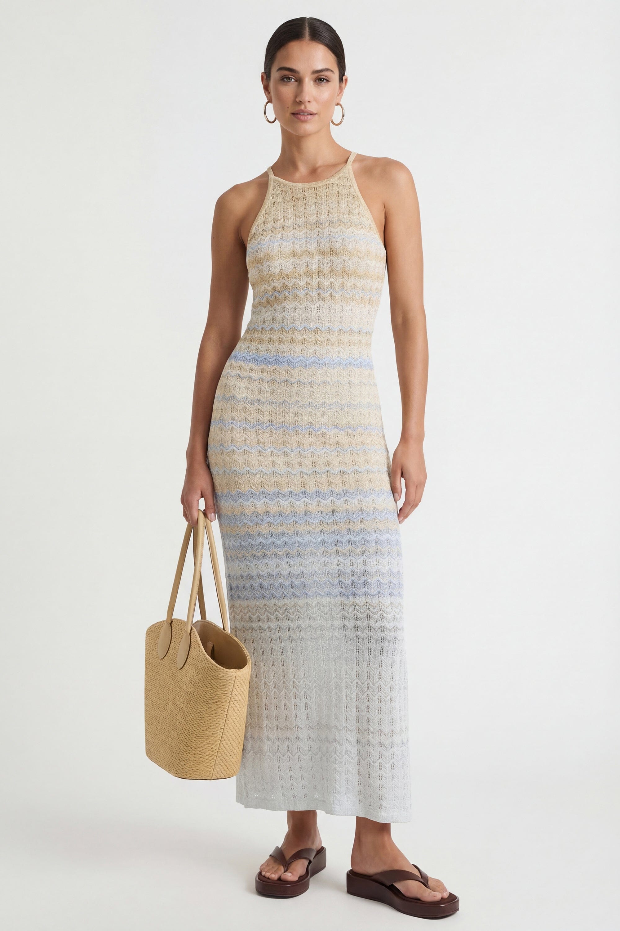 ROBE MAILLE - CYNTHIA - BLEU ROBE NEW KOOKAI Mode Kookai