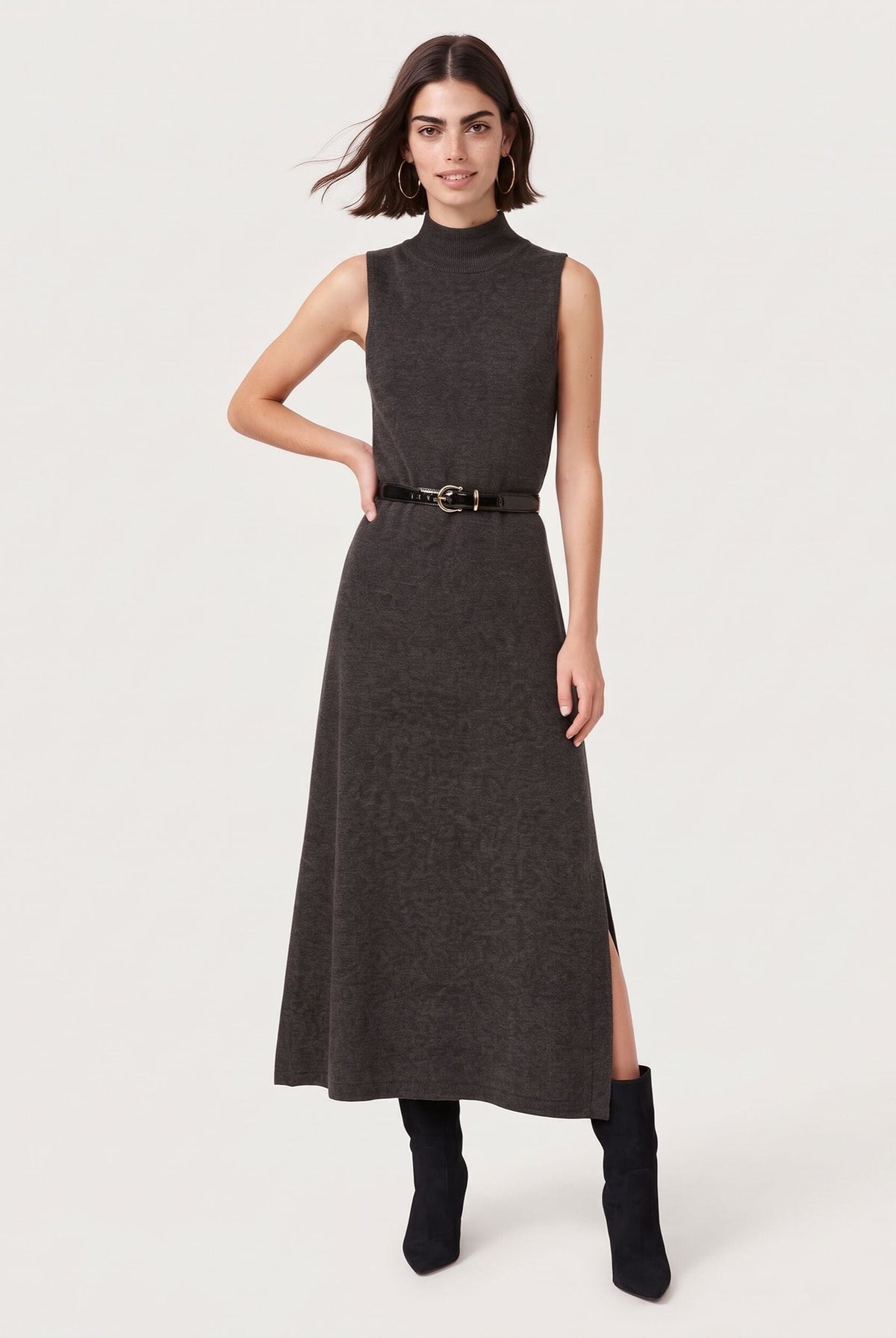 ROBE MAILLE - DANITA - ANTHRACITE ROBE NEW KOOKAI Mode Kookai