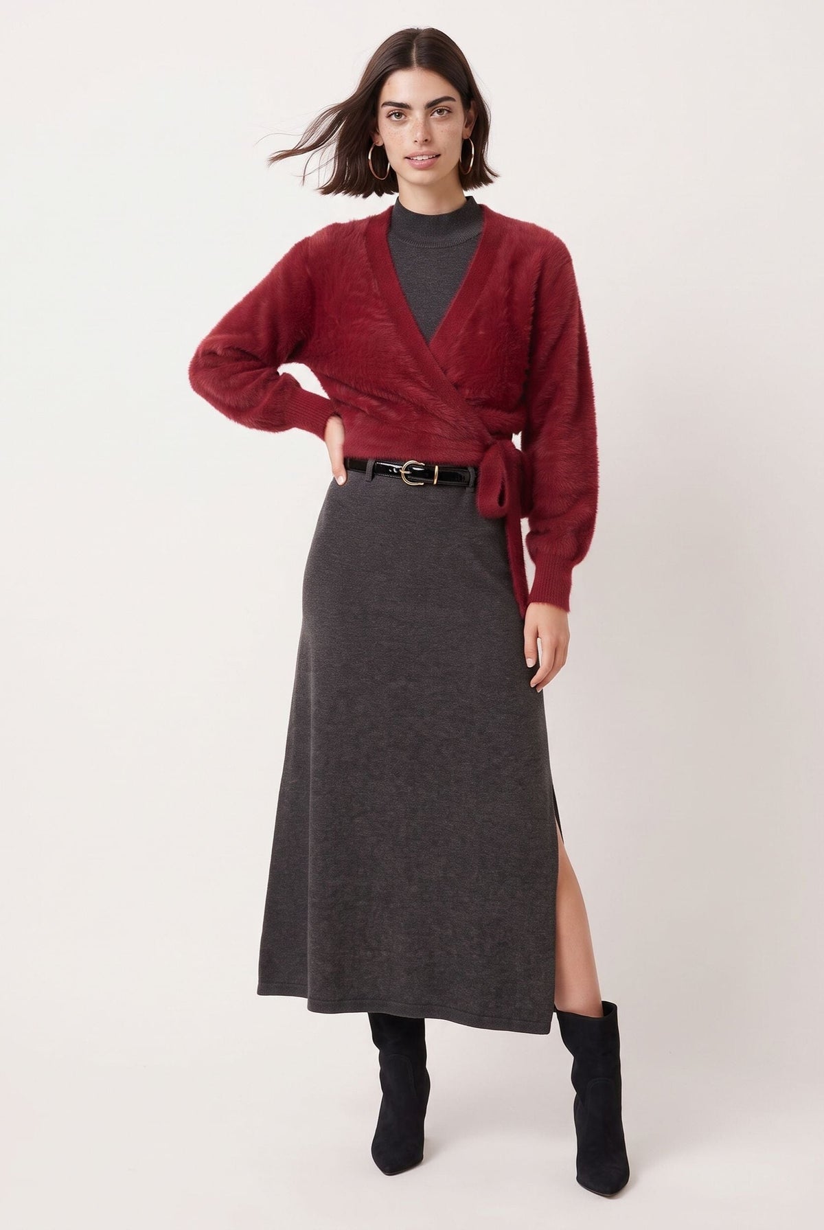 ROBE MAILLE - DANITA - ANTHRACITE ROBE NEW KOOKAI Mode Kookai