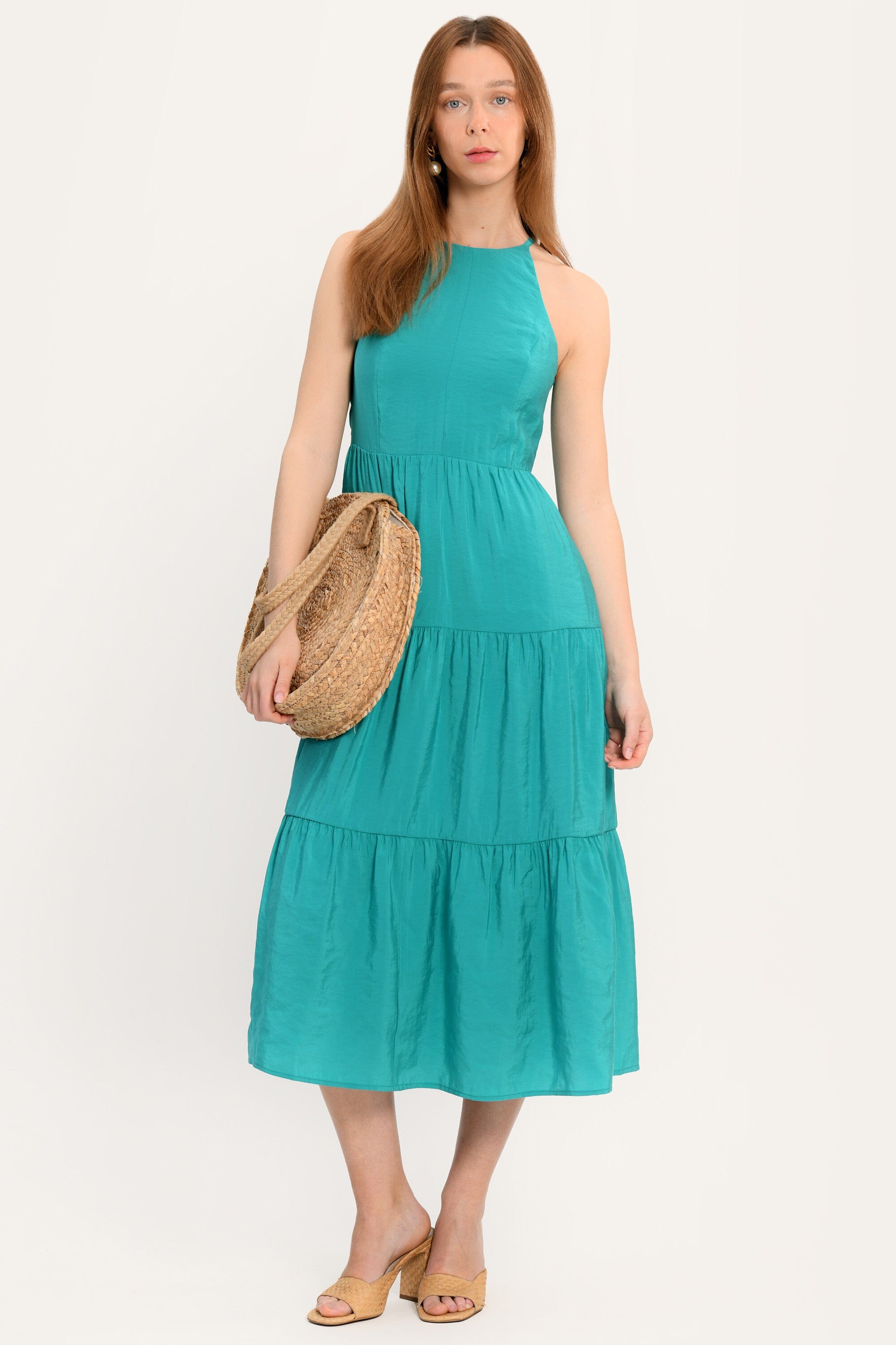 ROBE MIDI - ADELE - CYAN ROBE NEW KOOKAI Mode Kookai