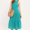 ROBE MIDI - ADELE - CYAN ROBE NEW KOOKAI Mode Kookai
