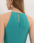 ROBE MIDI - ADELE - CYAN ROBE NEW KOOKAI Mode Kookai