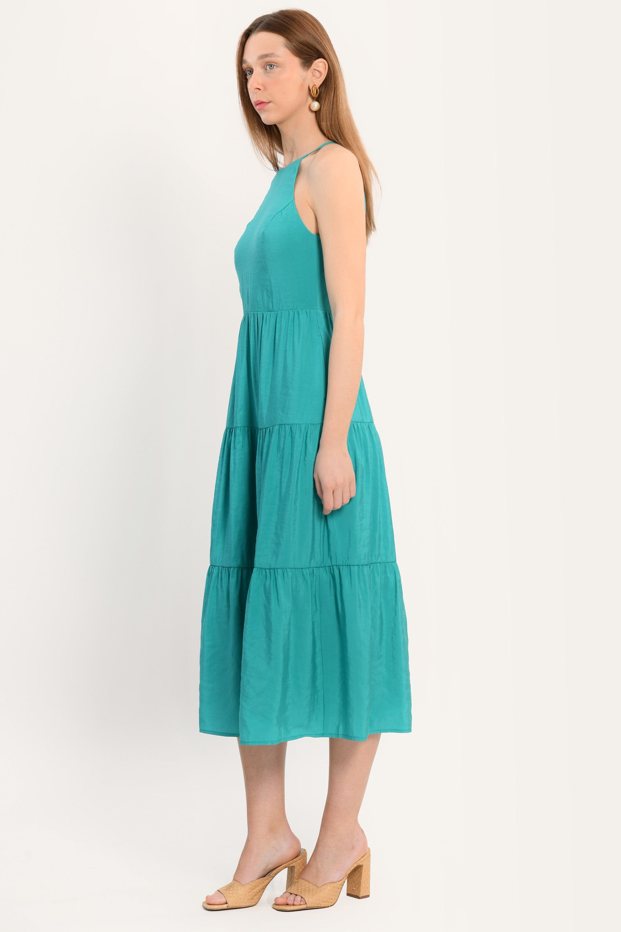 ROBE MIDI - ADELE - CYAN ROBE NEW KOOKAI Mode Kookai