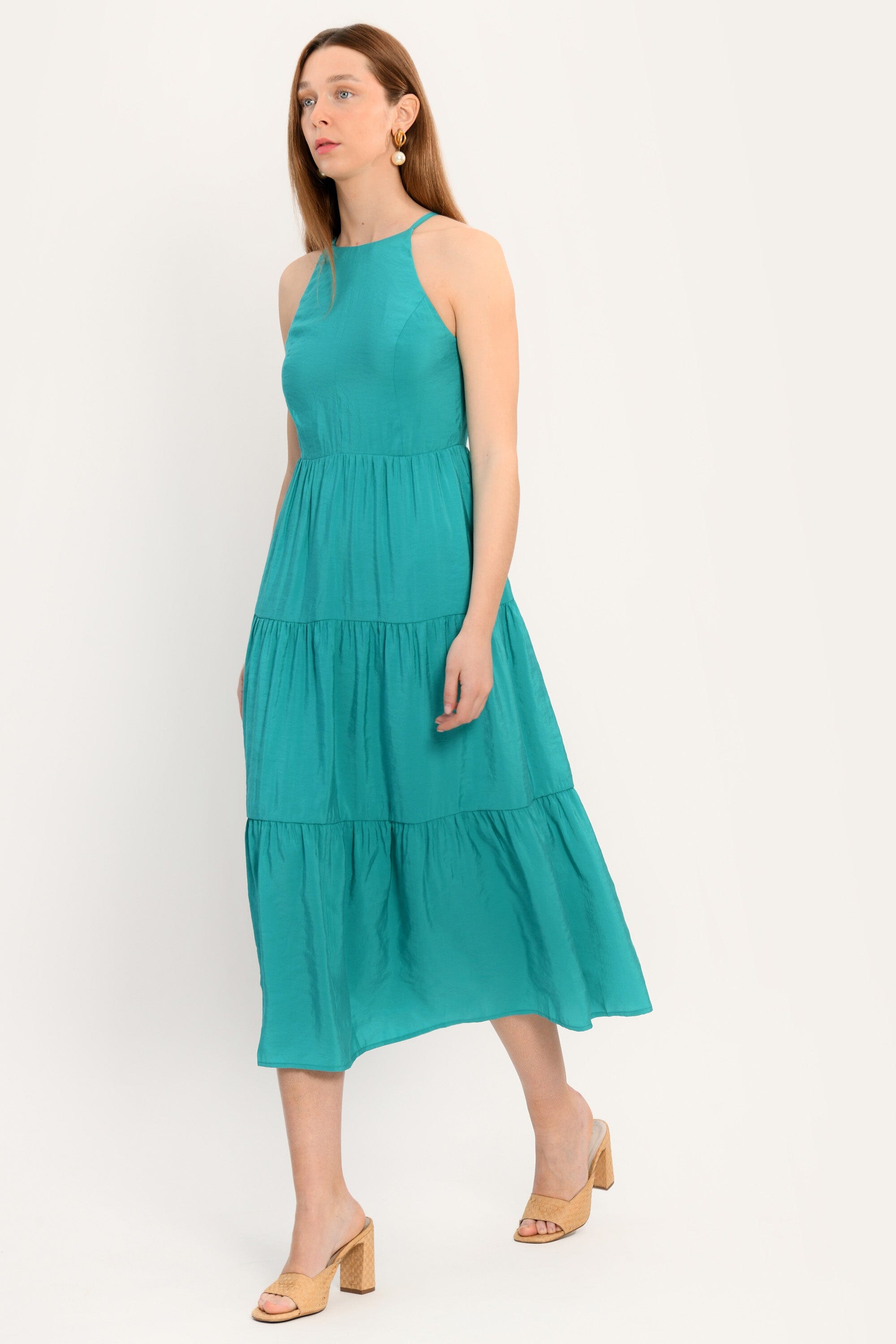 ROBE MIDI - ADELE - CYAN ROBE NEW KOOKAI Mode Kookai