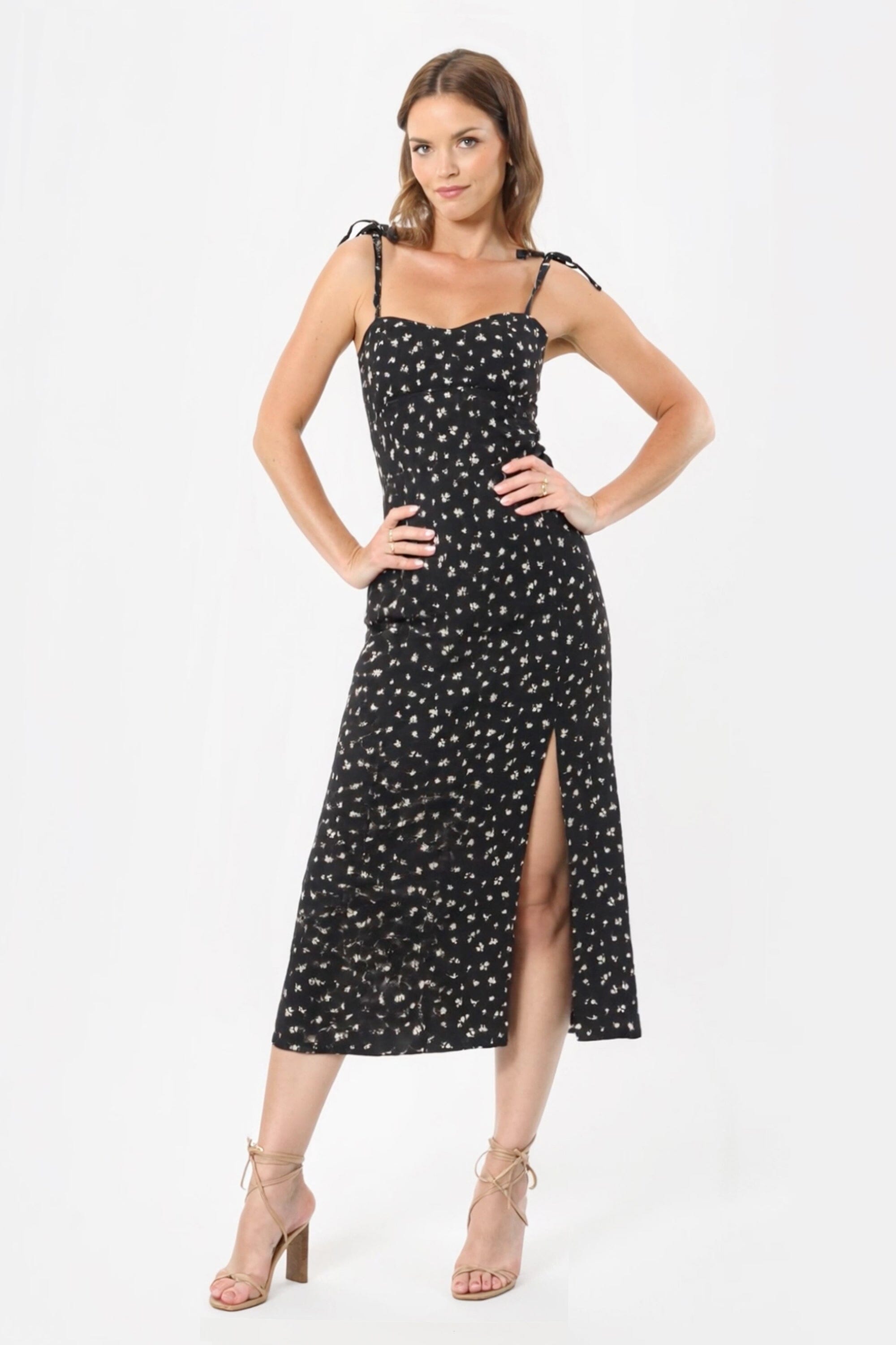 ROBE MIDI - ALLISTAIR - NOIR ROBE NEW KOOKAI Mode Kookai