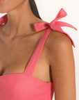 ROBE MIDI BRETELLES - ALICE - FUSCHIA ROBE NEW KOOKAI Mode Kookai