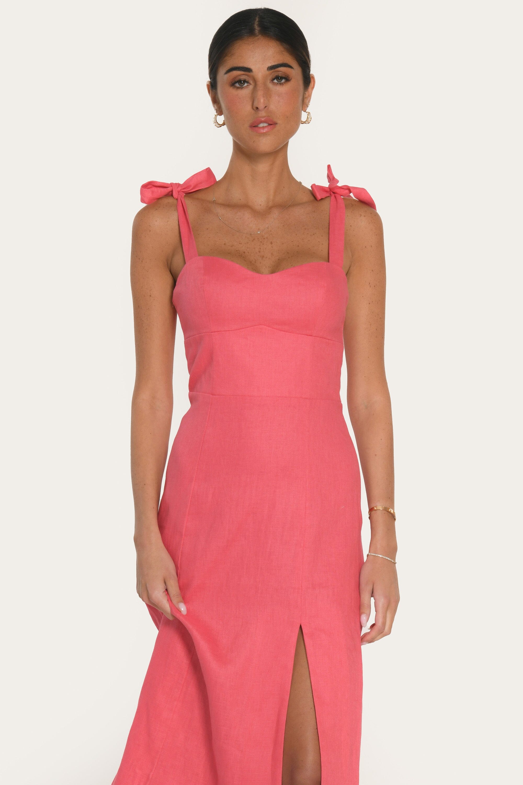 ROBE MIDI BRETELLES - ALICE - FUSCHIA ROBE NEW KOOKAI Mode Kookai