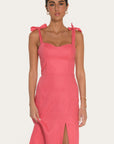 ROBE MIDI BRETELLES - ALICE - FUSCHIA ROBE NEW KOOKAI Mode Kookai