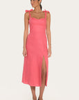 ROBE MIDI BRETELLES - ALICE - FUSCHIA ROBE NEW KOOKAI Mode Kookai
