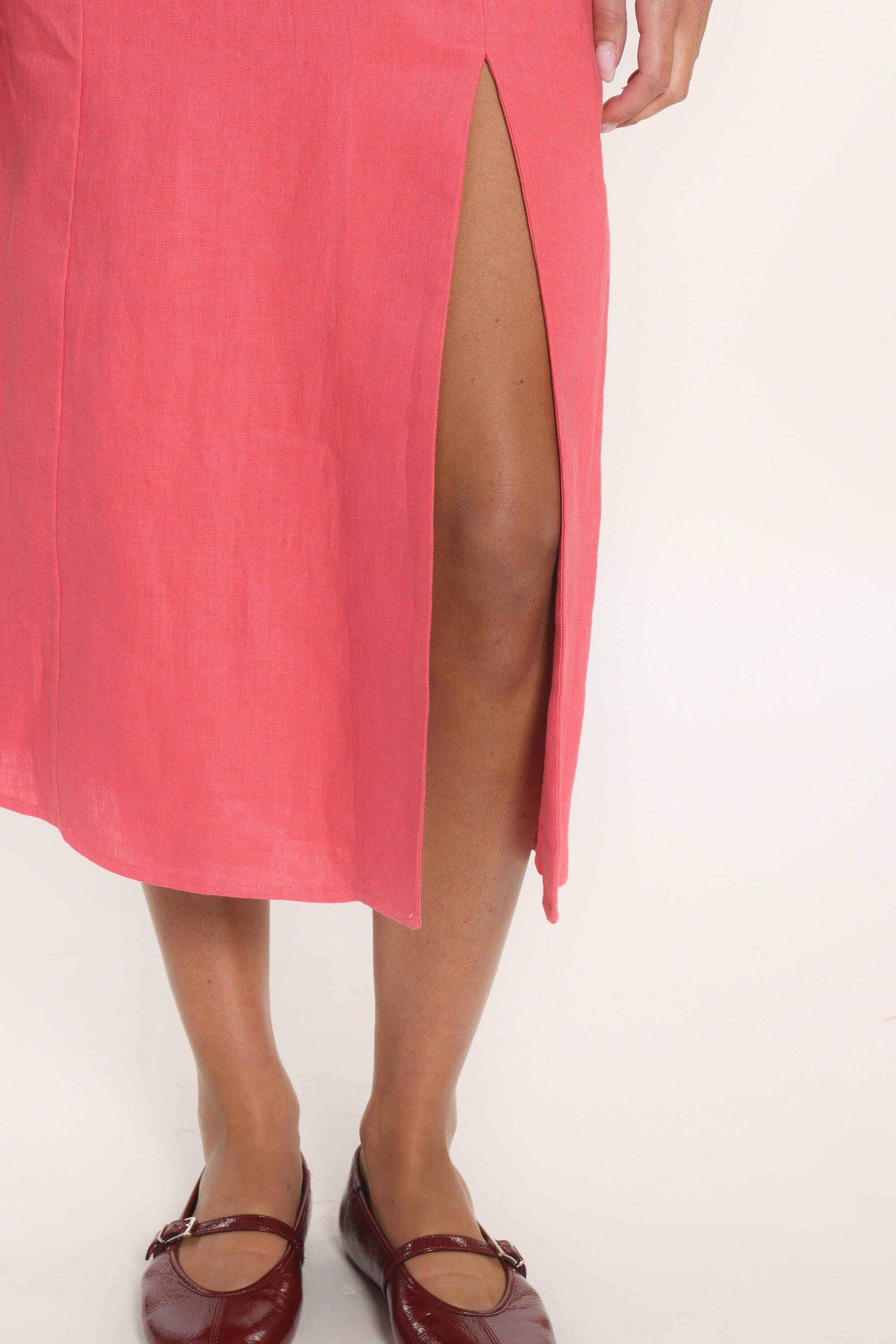 ROBE MIDI BRETELLES - ALICE - FUSCHIA ROBE NEW KOOKAI Mode Kookai