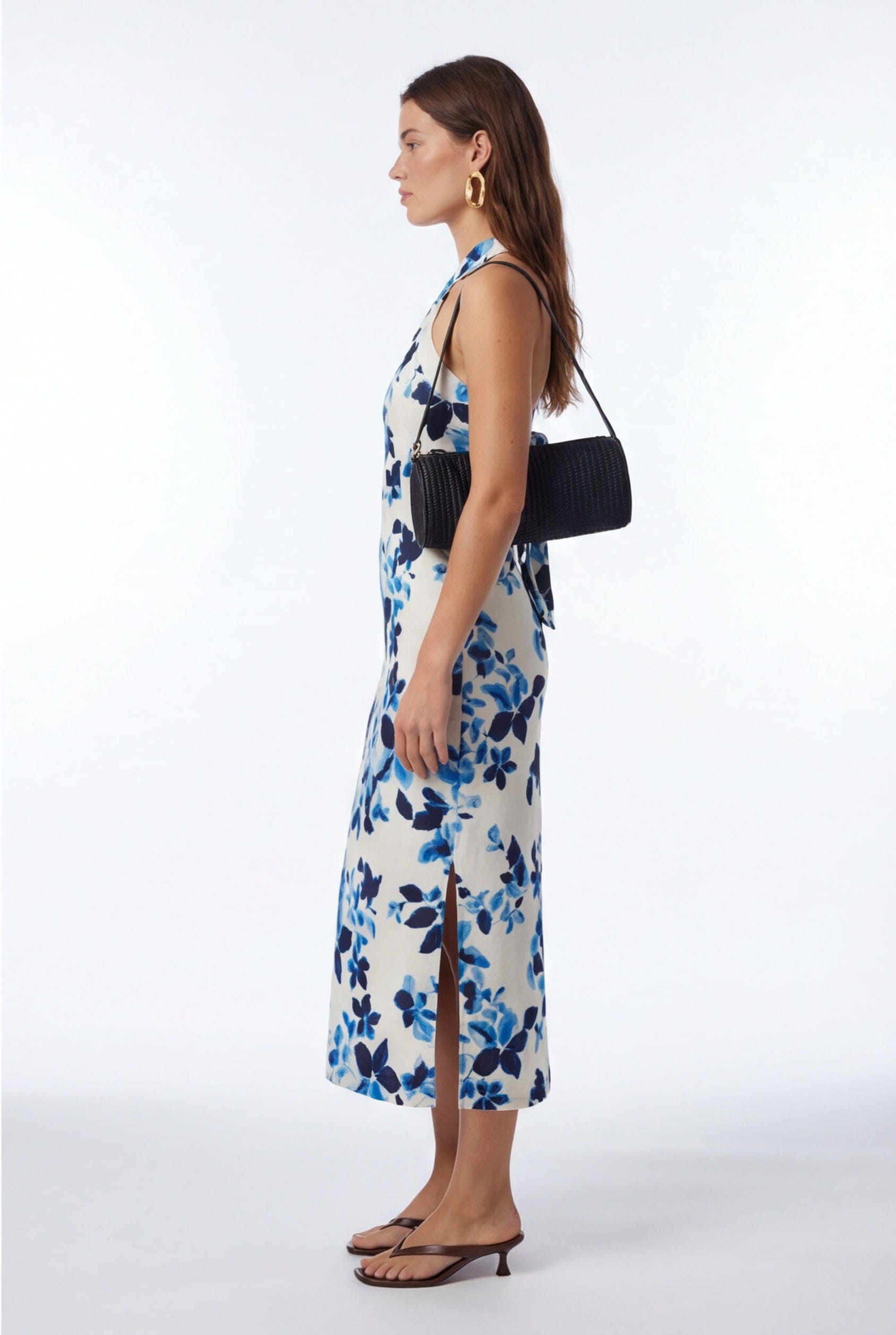 ROBE MIDI - CAPUCINE - INDIGO ROBE NEW KOOKAI Mode Kookai