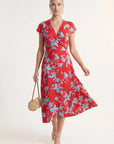 ROBE MIDI - CLARA - ROUGE ROBE NEW KOOKAI Mode Kookai