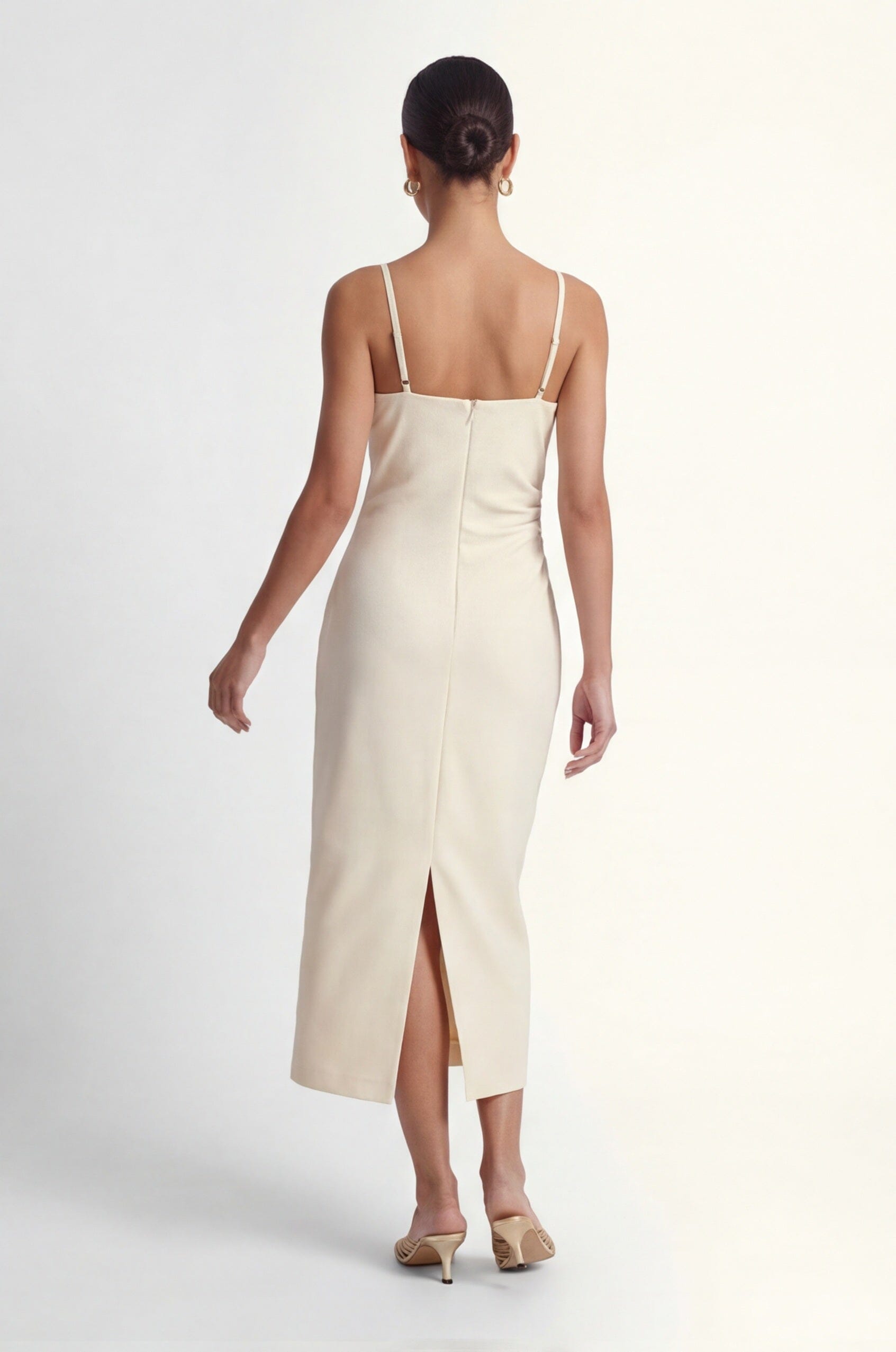 ROBE MIDI - CLARENCE - CREME ROBE NEW KOOKAI Mode Kookai