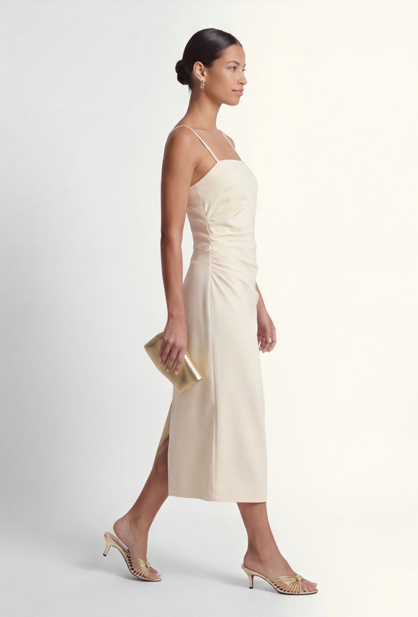 ROBE MIDI - CLARENCE - CREME ROBE NEW KOOKAI Mode Kookai
