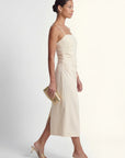 ROBE MIDI - CLARENCE - CREME ROBE NEW KOOKAI Mode Kookai