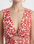 ROBE MIDI - CLARISSA - GRENAT ROBE NEW KOOKAI Mode Kookai