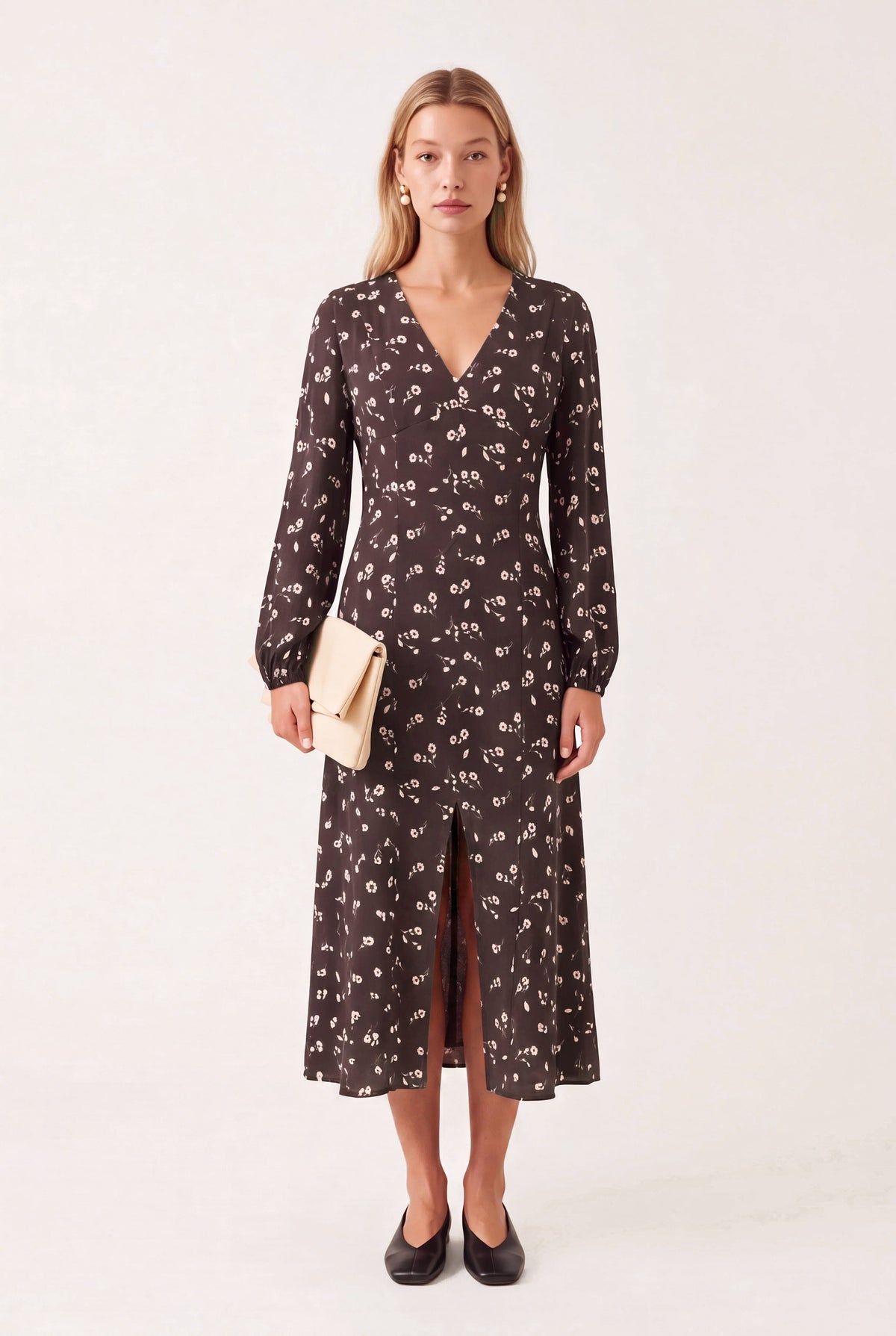 ROBE MIDI - DELILAH - CHOCOLAT ROBE NEW KOOKAI Mode Kookai