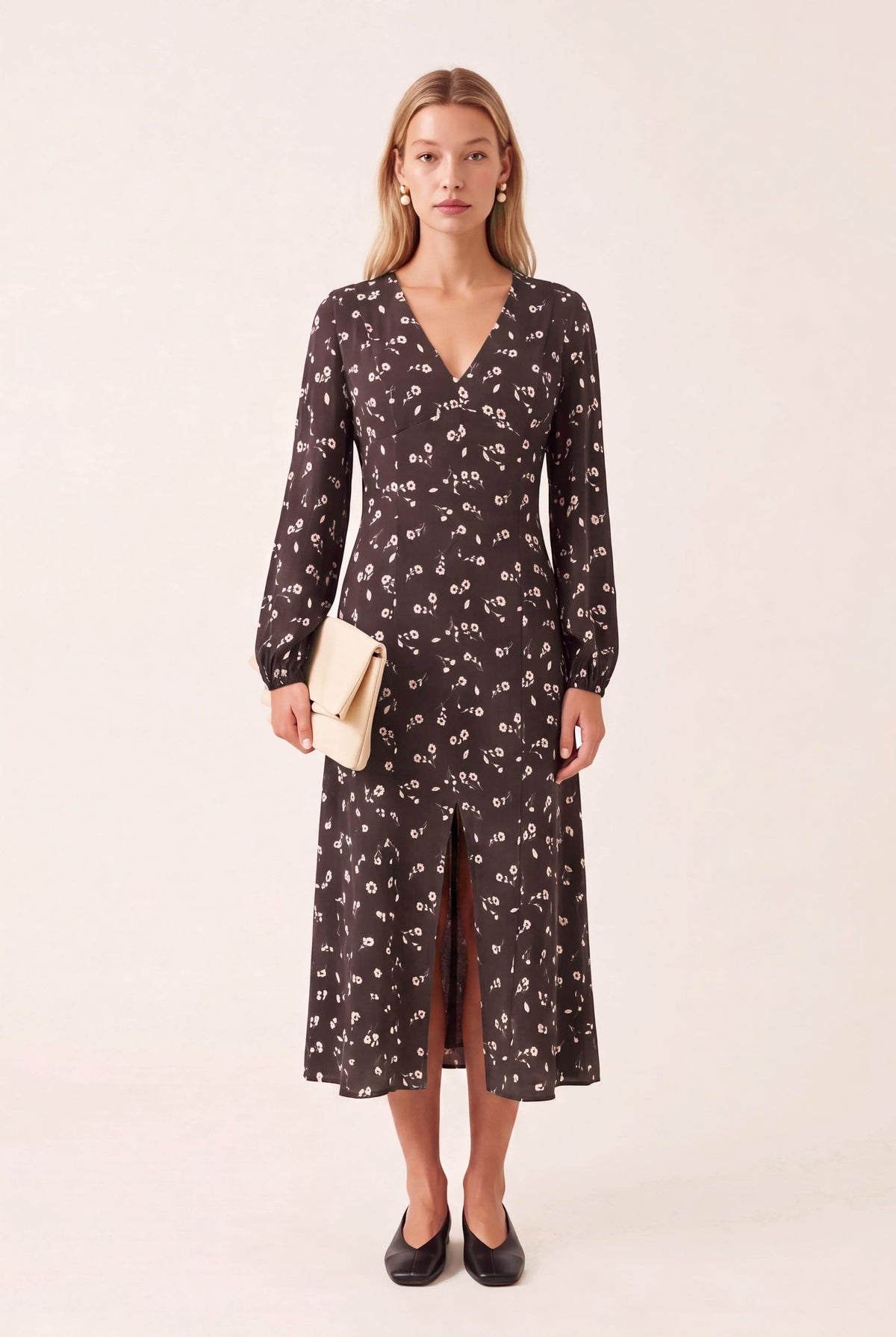ROBE MIDI - DELILAH - CHOCOLAT ROBE NEW KOOKAI Mode Kookai