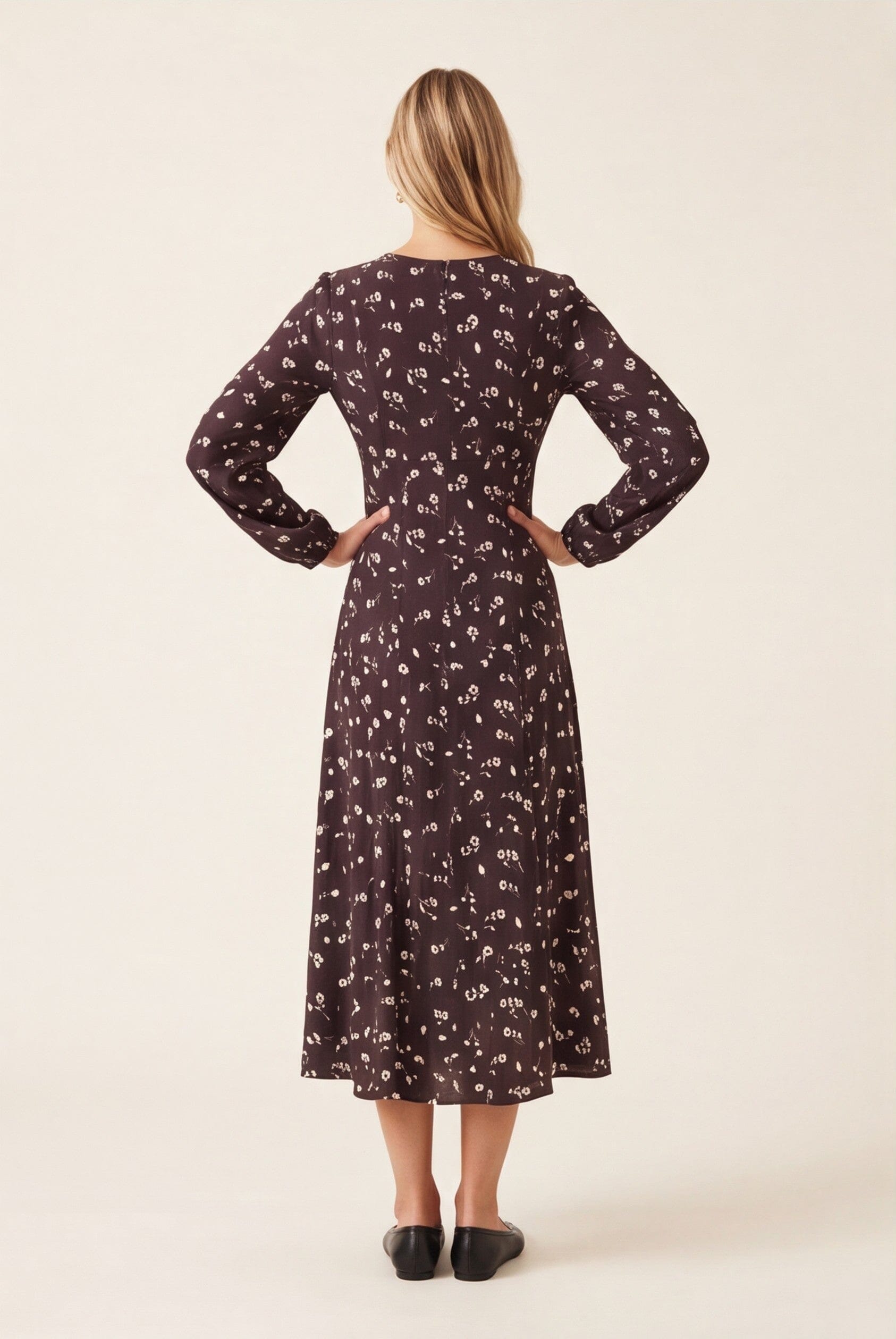 ROBE MIDI - DELILAH - CHOCOLAT ROBE NEW KOOKAI Mode Kookai