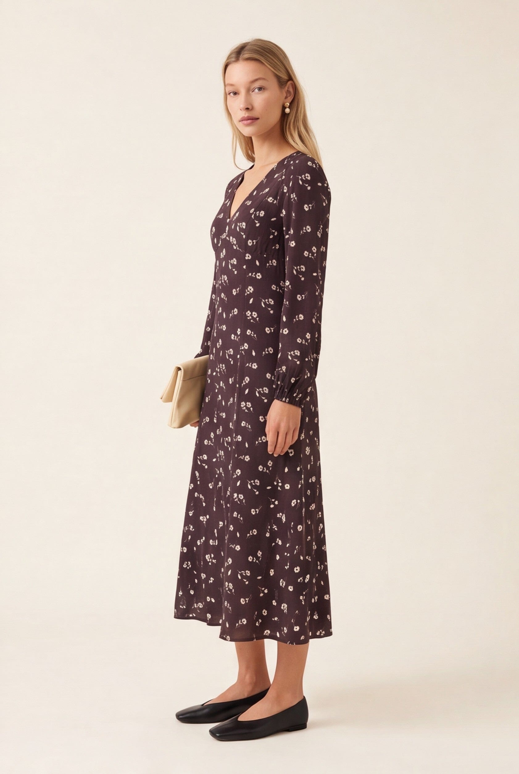 ROBE MIDI - DELILAH - CHOCOLAT ROBE NEW KOOKAI Mode Kookai