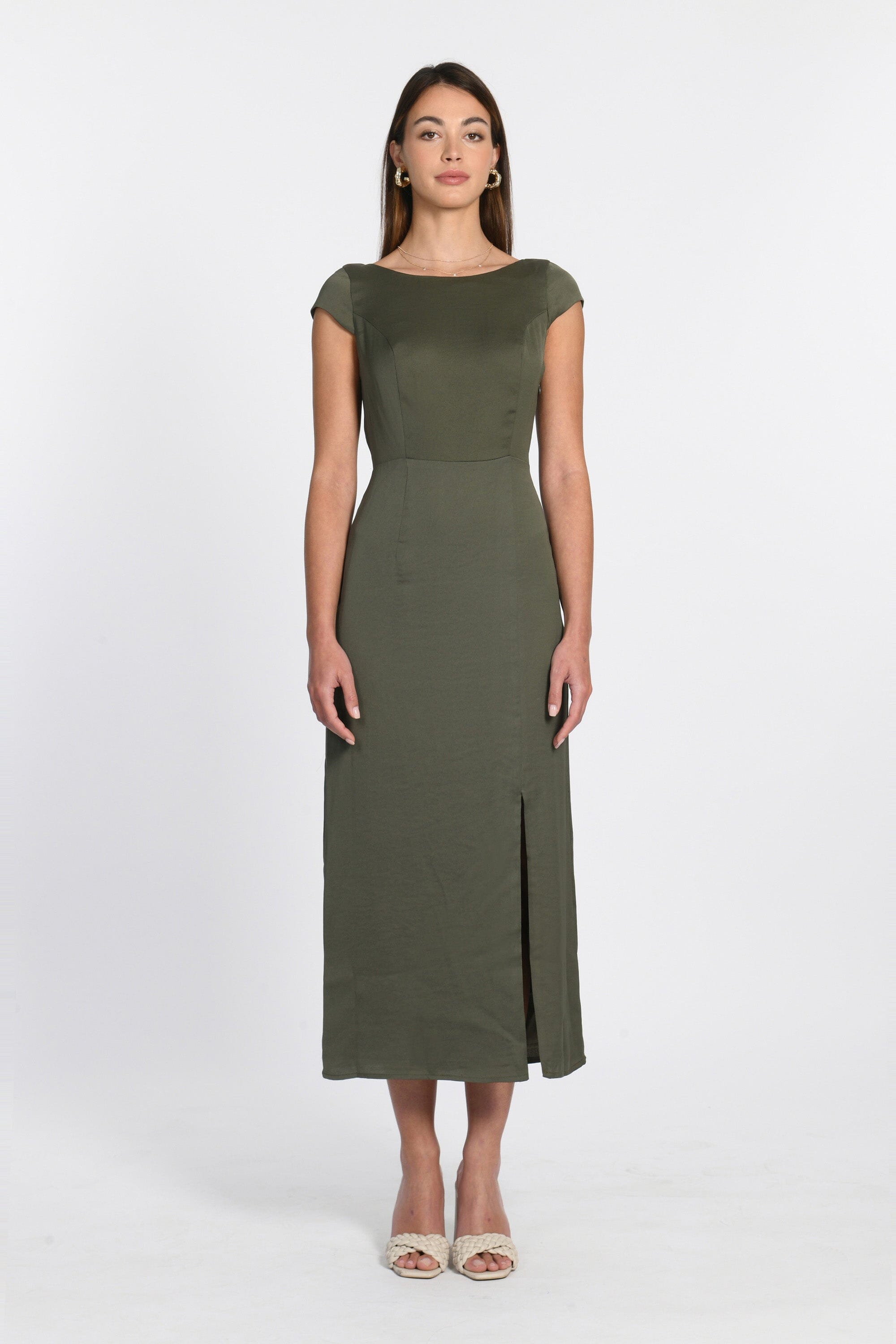 ROBE MIDI ELLIS OLIVE ROBE KOOKAI Mode Kookai