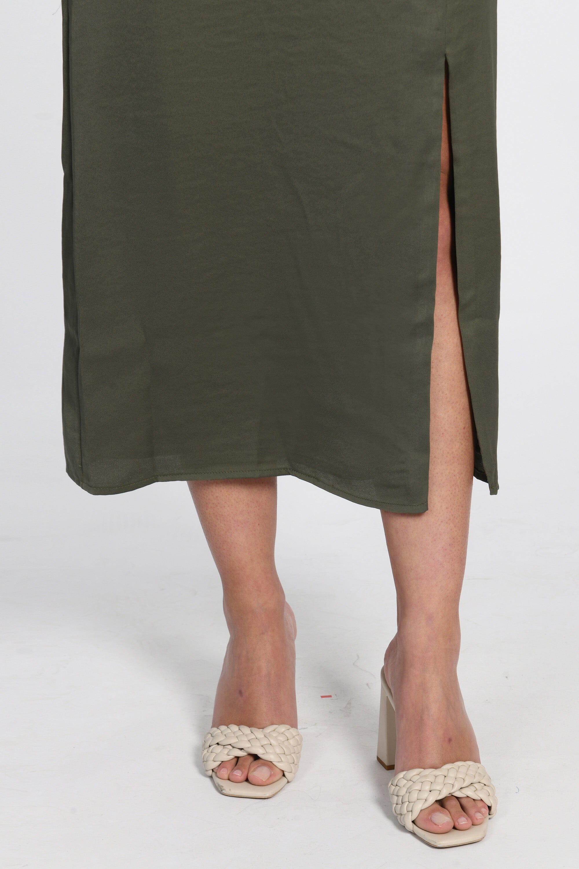 ROBE MIDI ELLIS OLIVE ROBE KOOKAI Mode Kookai