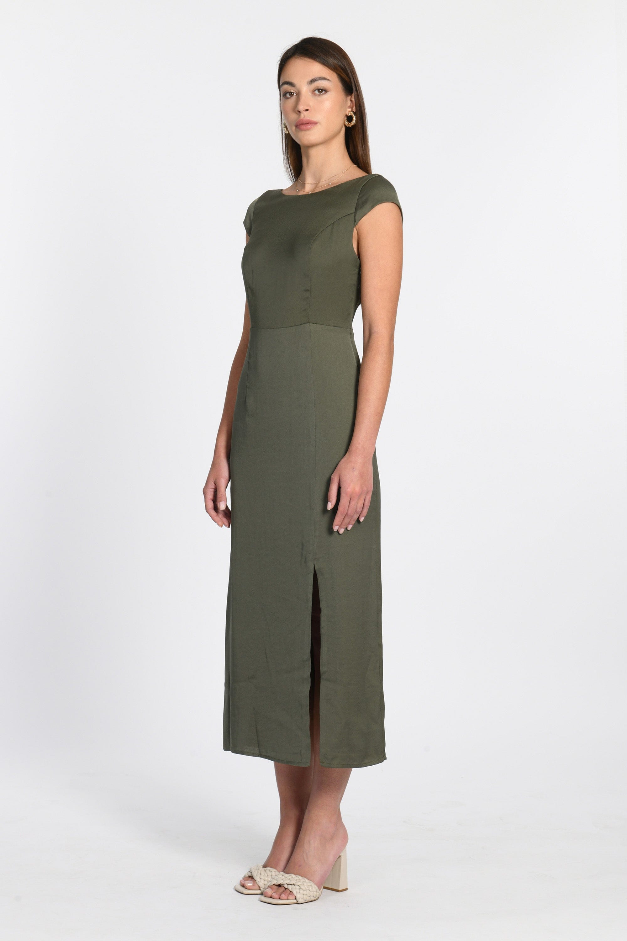ROBE MIDI ELLIS OLIVE ROBE KOOKAI Mode Kookai