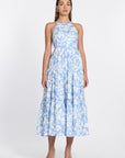 ROBE MIDI FLORA BLEU/BLANC ROBE KOOKAI Mode Kookai