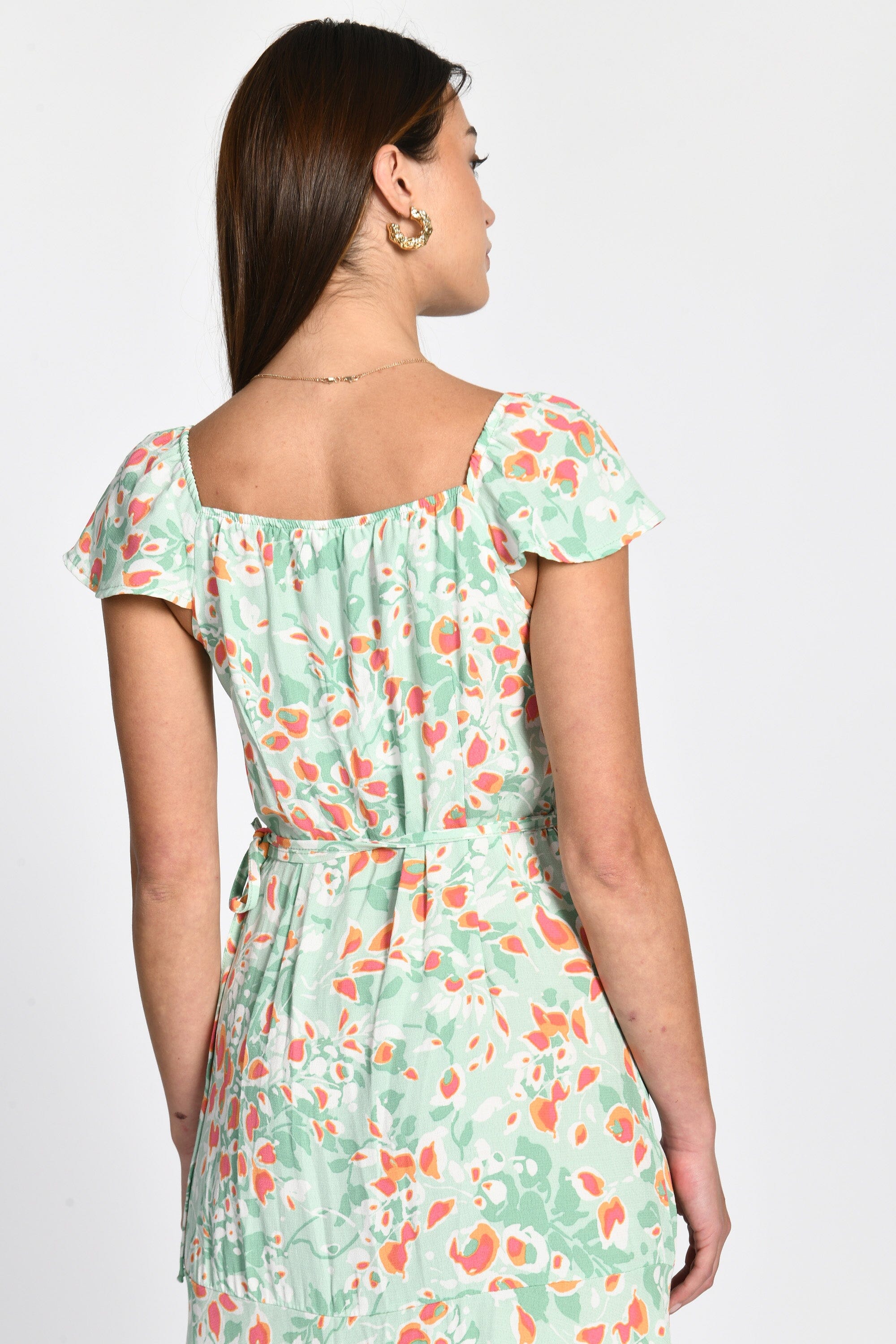 ROBE MIDI IMPRIMÉE ROSANNA MULTI VERT ROBE KOOKAI Mode Kookai