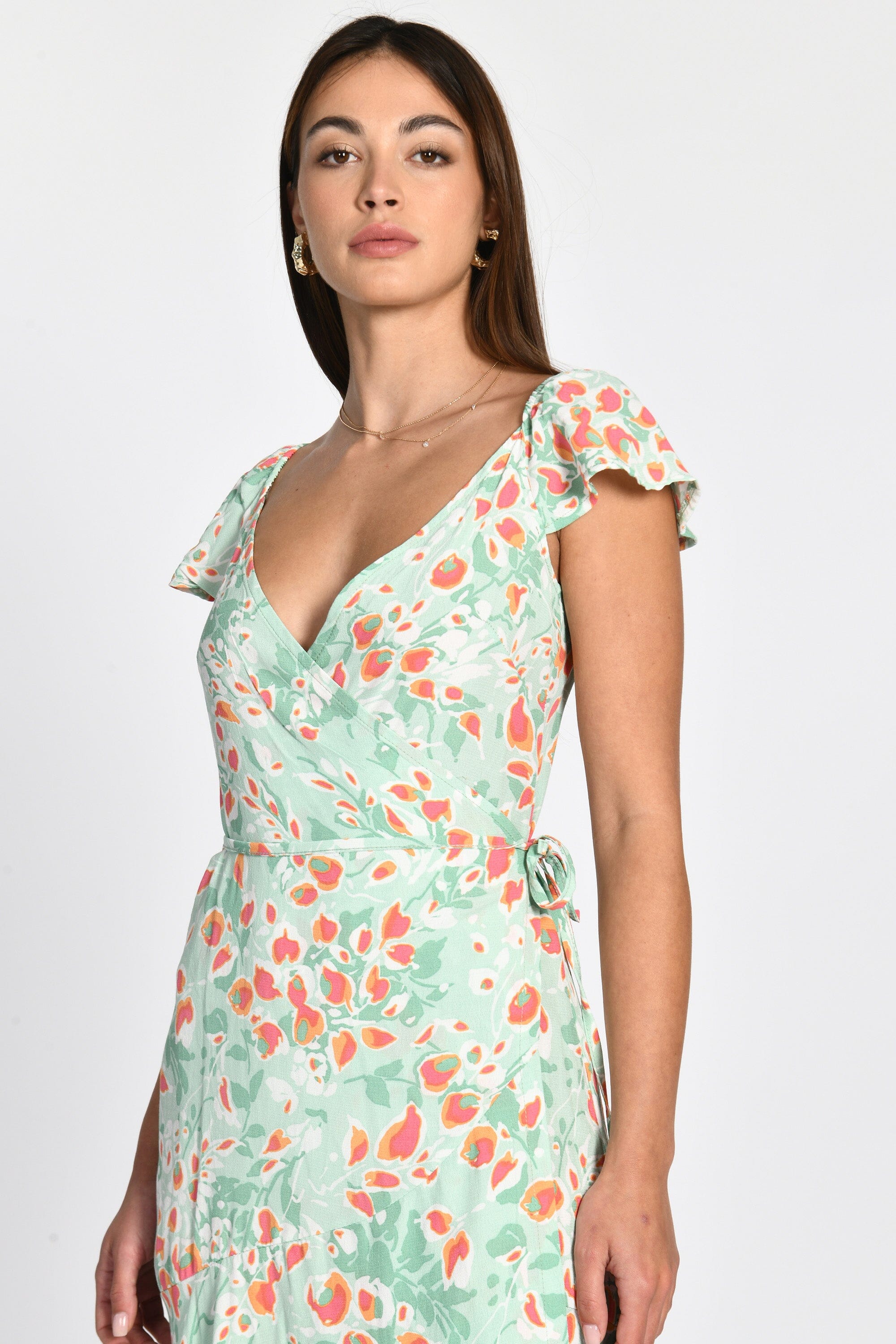 ROBE MIDI IMPRIMÉE ROSANNA MULTI VERT ROBE KOOKAI Mode Kookai