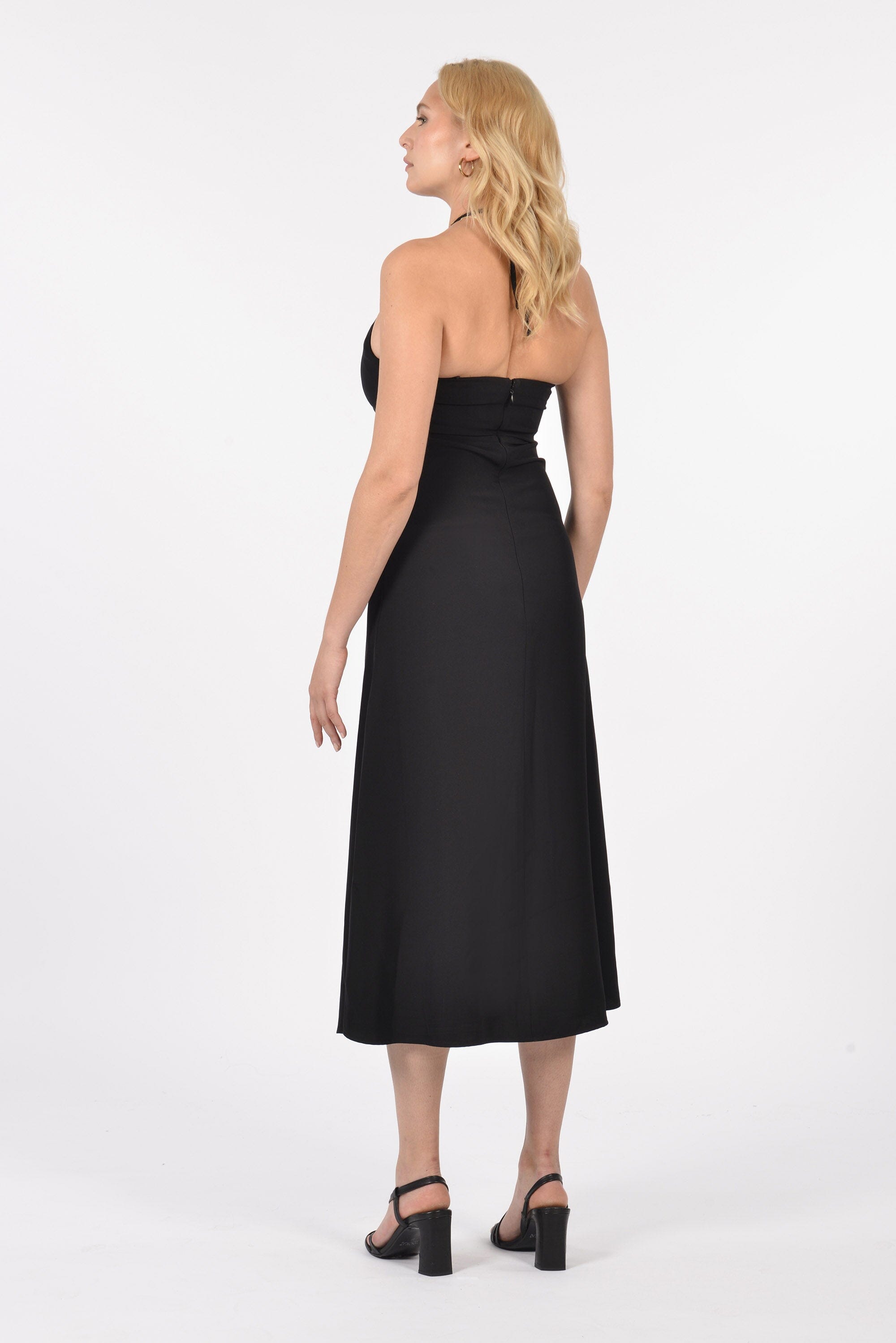 Robe MIDI KATIA BLACK ROBE KOOKAI Mode Kookai