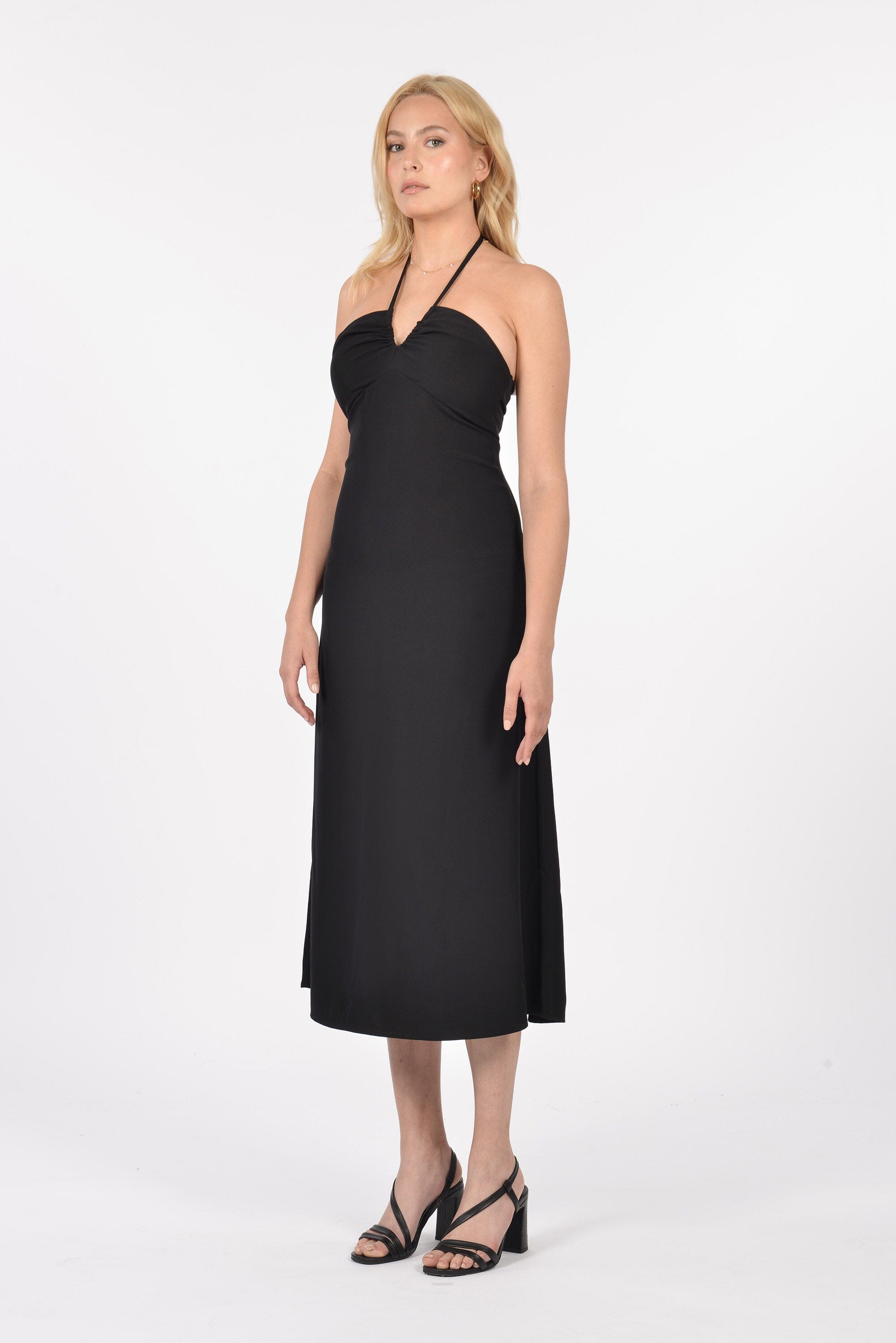 Robe MIDI KATIA BLACK ROBE KOOKAI Mode Kookai