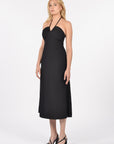 Robe MIDI KATIA BLACK ROBE KOOKAI Mode Kookai