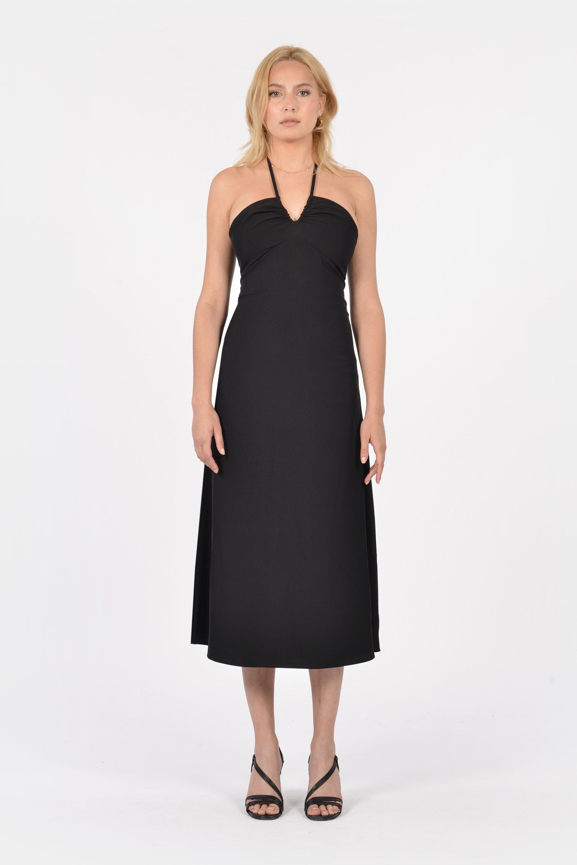Robe MIDI KATIA BLACK ROBE KOOKAI Mode Kookai