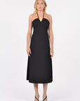 Robe MIDI KATIA BLACK ROBE KOOKAI Mode Kookai