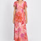 ROBE MIDI PAOLA FLEURS MULTI ROUGE ROBE KOOKAI Mode Kookai
