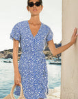 ROBE PORTEFEUILLE - ARENA - BLEU ROBE NEW KOOKAI Mode Kookai