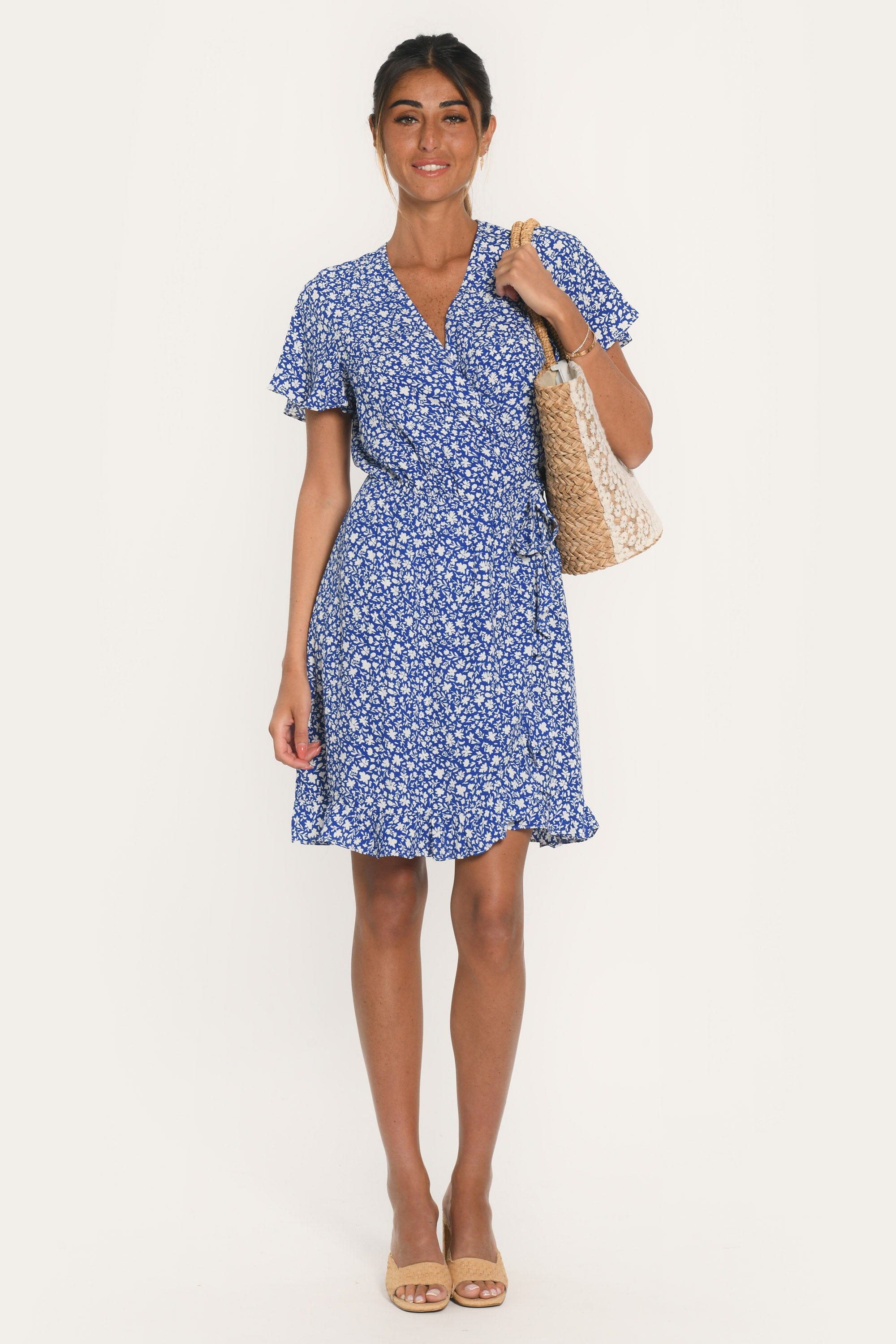 ROBE PORTEFEUILLE - ARENA - BLEU ROBE NEW KOOKAI Mode Kookai