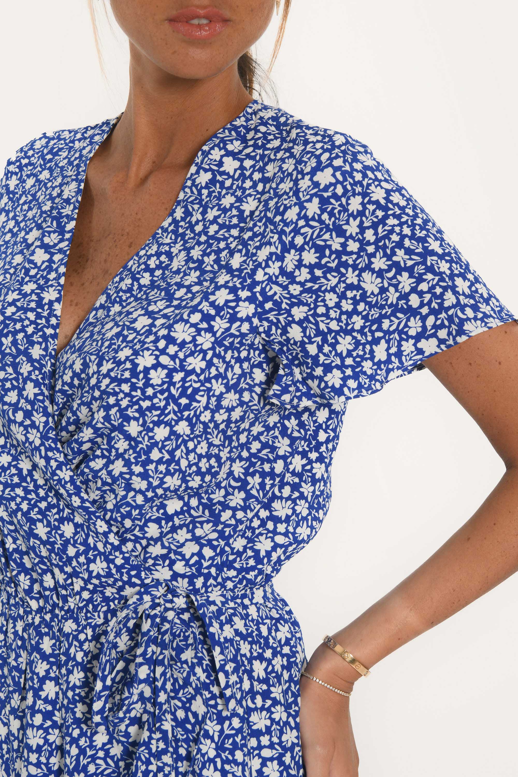 ROBE PORTEFEUILLE - ARENA - BLEU ROBE NEW KOOKAI Mode Kookai