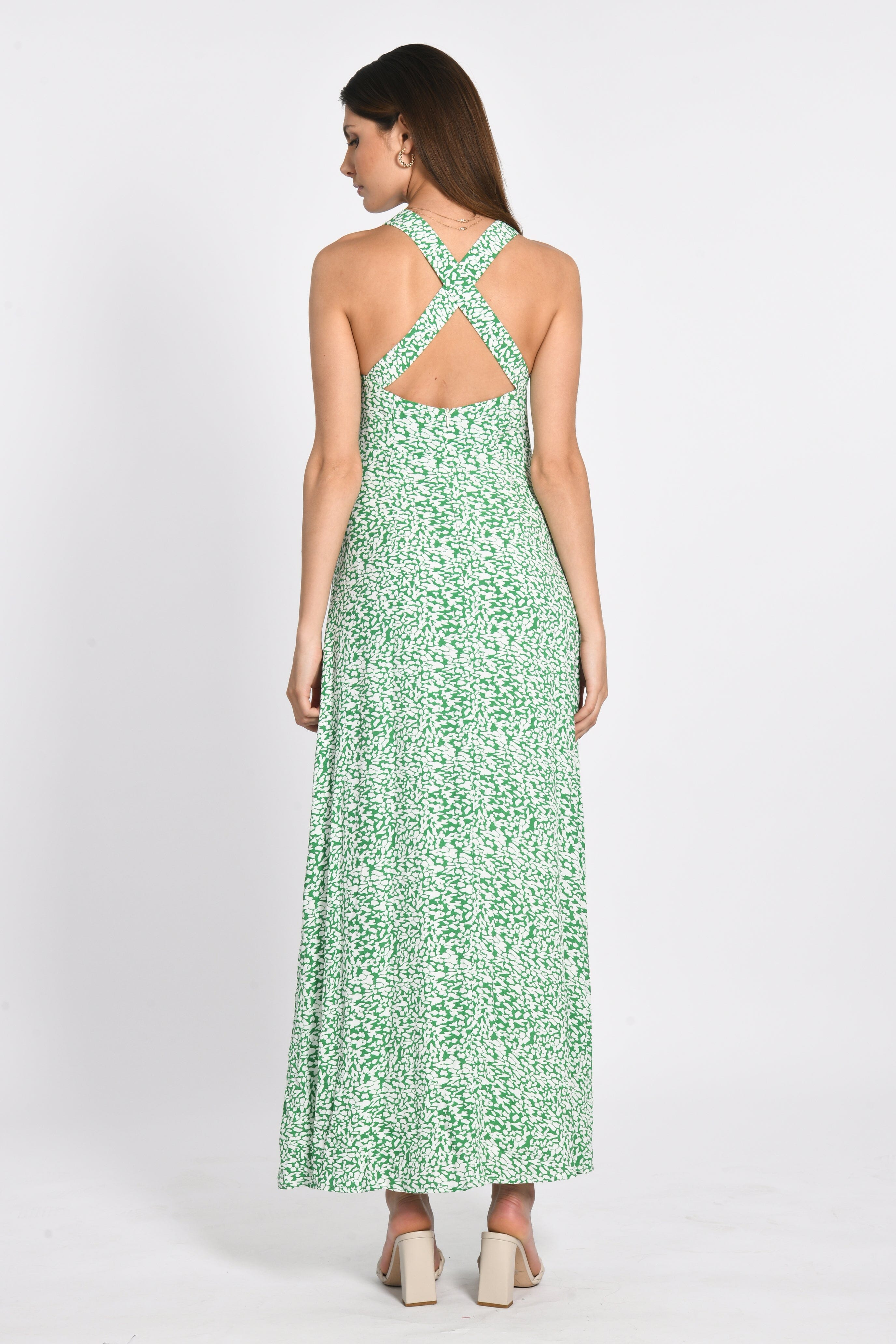 ROBE PRINT ANIMALIER ISABELLA VERT ROBE KOOKAI Mode Kookai