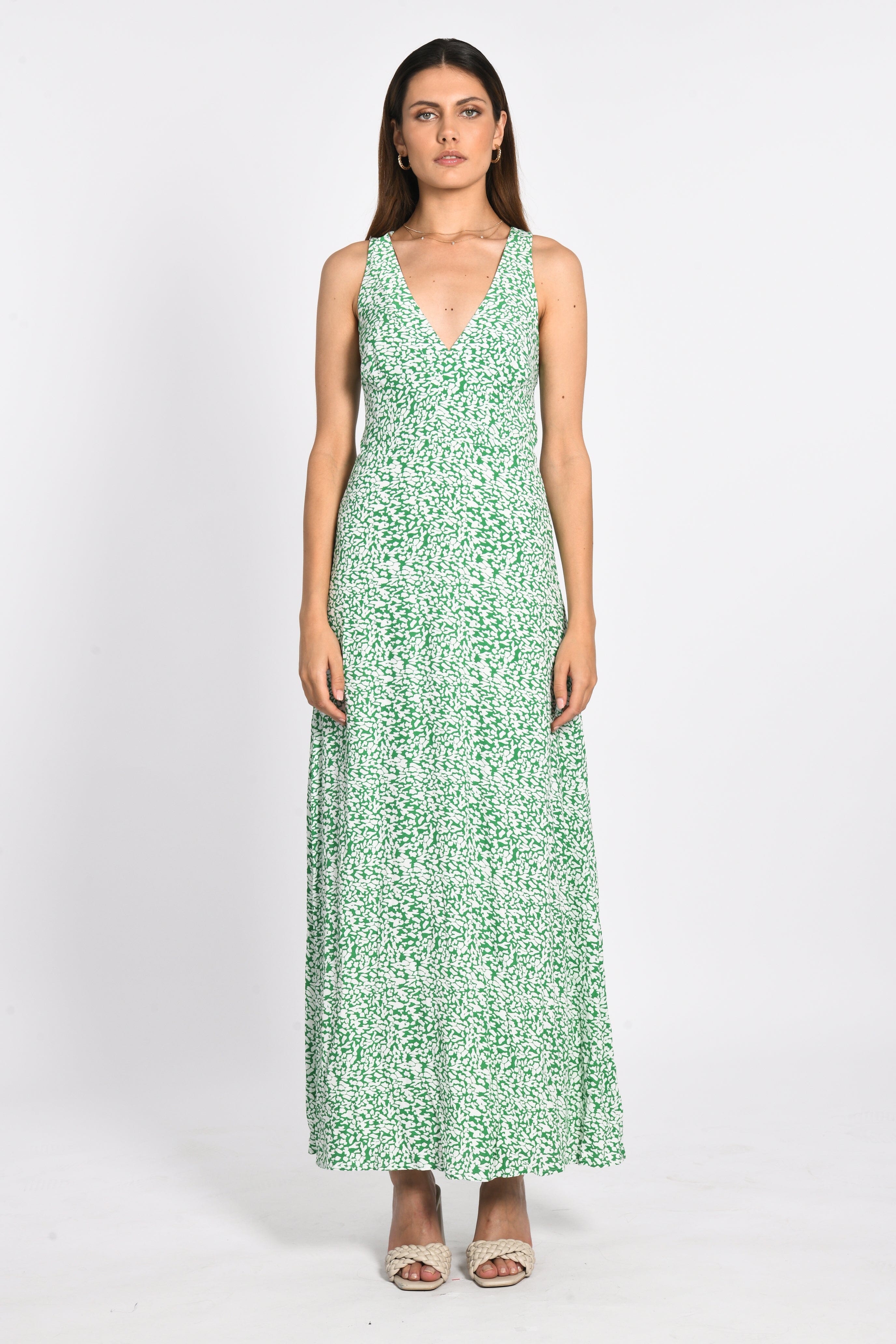 ROBE PRINT ANIMALIER ISABELLA VERT ROBE KOOKAI Mode Kookai
